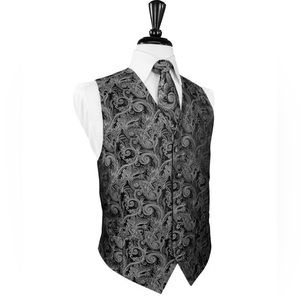 Silver Tapestry Tuxedo Vest